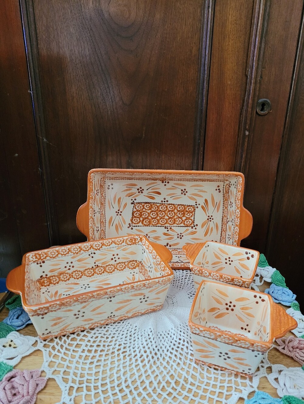Temp-tations Old World Orange Spice Bakers Set 10 ounces, 1.5 qt & 2.5 qt